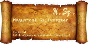 Magyarosi Szilveszter névjegykártya