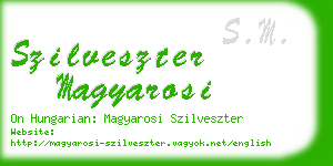 szilveszter magyarosi business card